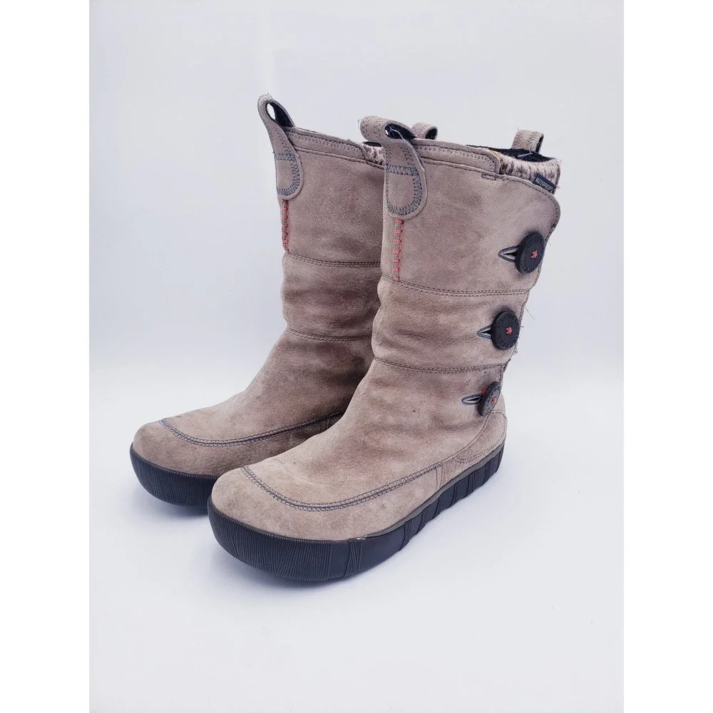Merrell Tempest High Brindle Boots Taupe Suede Waterproof Mid Calf Winter 10 - Picture 1 of 11